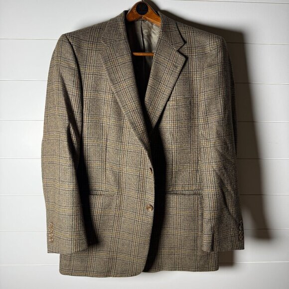 Austin Reed Other - Austin Reed London England Brown Checked Mens Sports Blazer Sz 42R